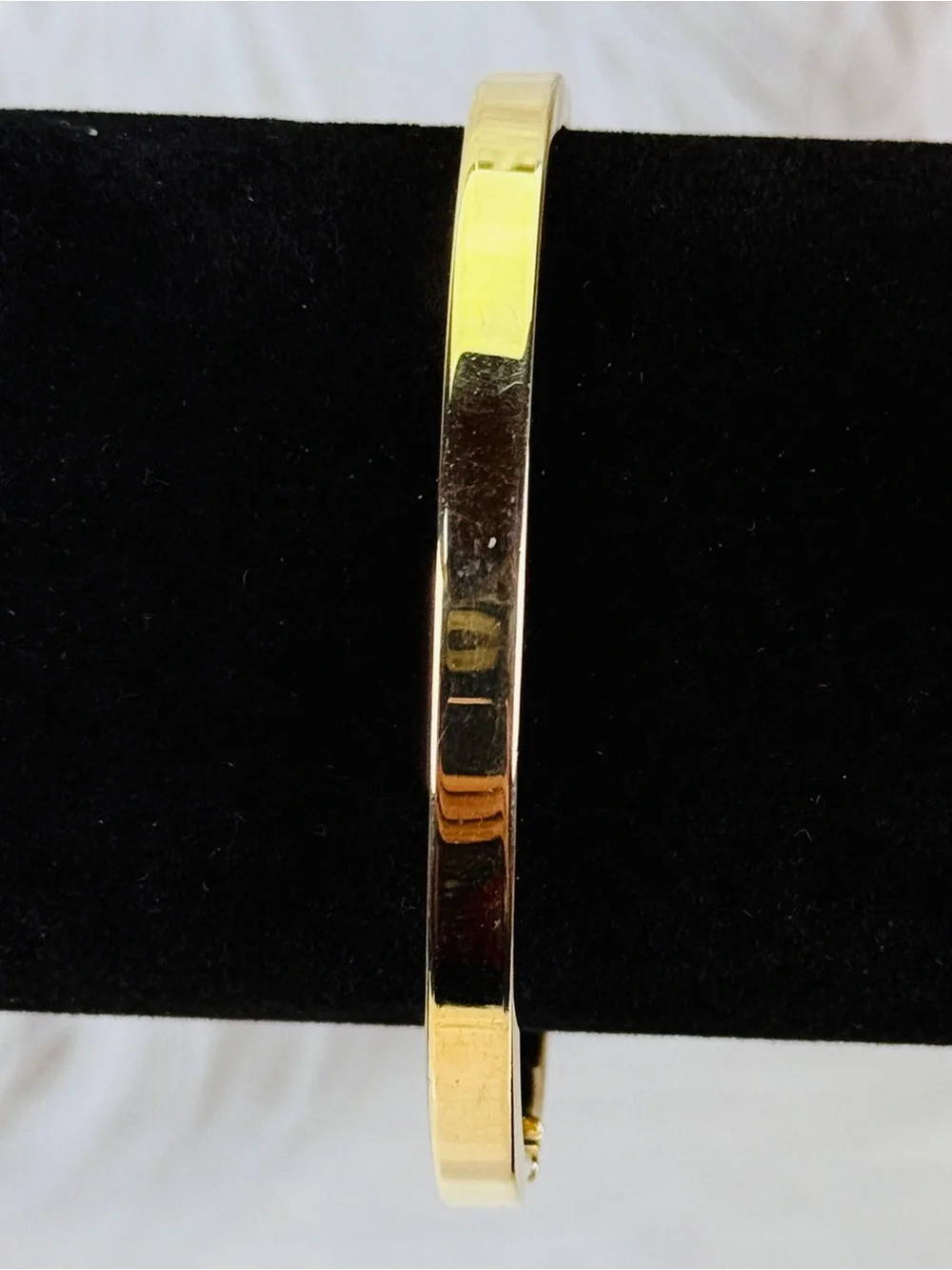 Anne Klein Goldtone Hinged Bangle Bracelet
